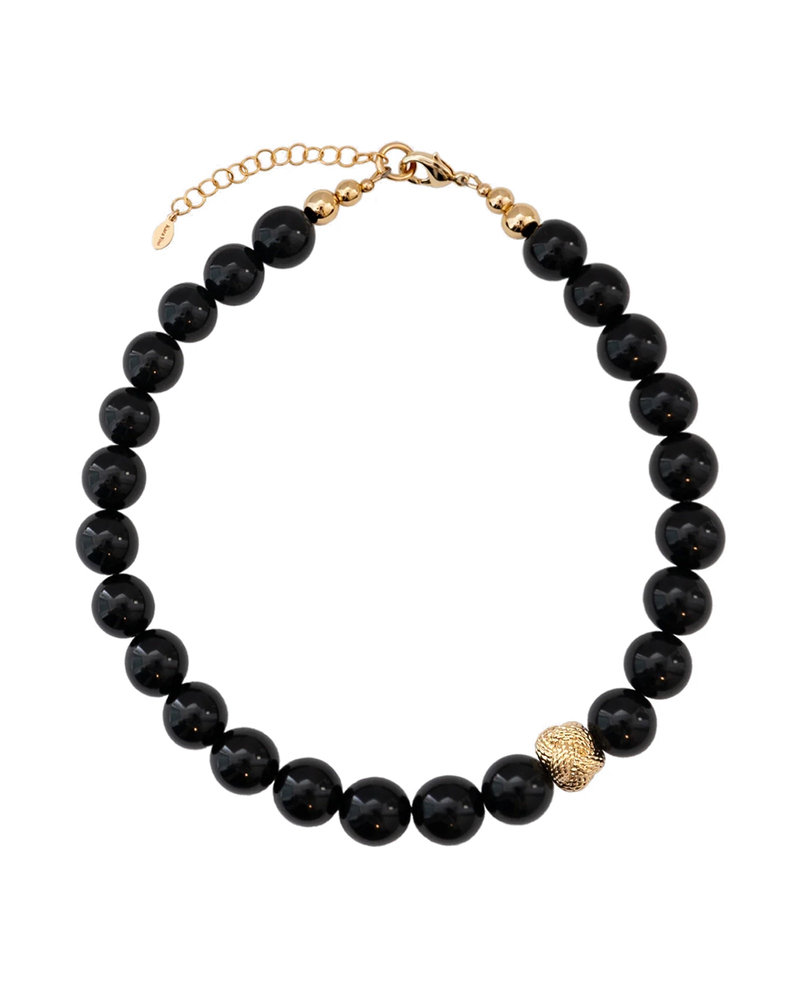 Kara Yoo-Jisu Necklace | Black Onyx-Necklaces-14k Gold Filled, Onyx-Blue Ruby Jewellery-Vancouver Canada