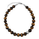Kara Yoo-Jisu Necklace | Tigers Eye-Necklaces-Silver Plated, Tiger's Eye-Blue Ruby Jewellery-Vancouver Canada