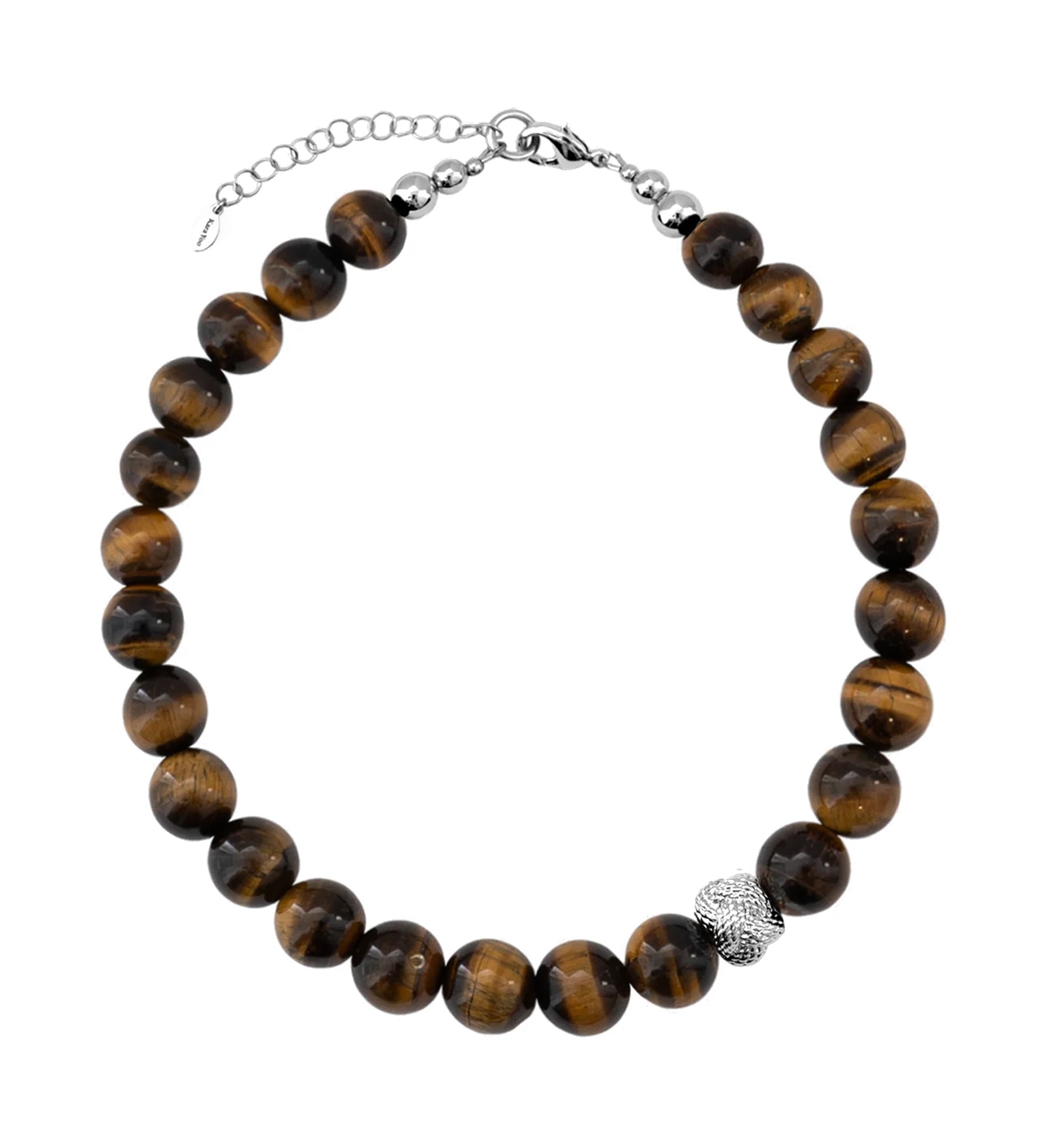 Kara Yoo-Jisu Necklace | Tigers Eye-Necklaces-Silver Plated, Tiger's Eye-Blue Ruby Jewellery-Vancouver Canada