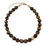 Kara Yoo-Jisu Necklace | Tigers Eye-Necklaces-14k Gold Filled, Tiger's Eye-Blue Ruby Jewellery-Vancouver Canada
