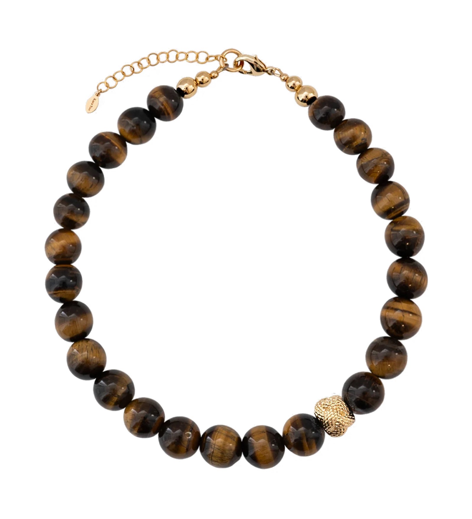 Kara Yoo-Jisu Necklace | Tigers Eye-Necklaces-14k Gold Filled, Tiger's Eye-Blue Ruby Jewellery-Vancouver Canada