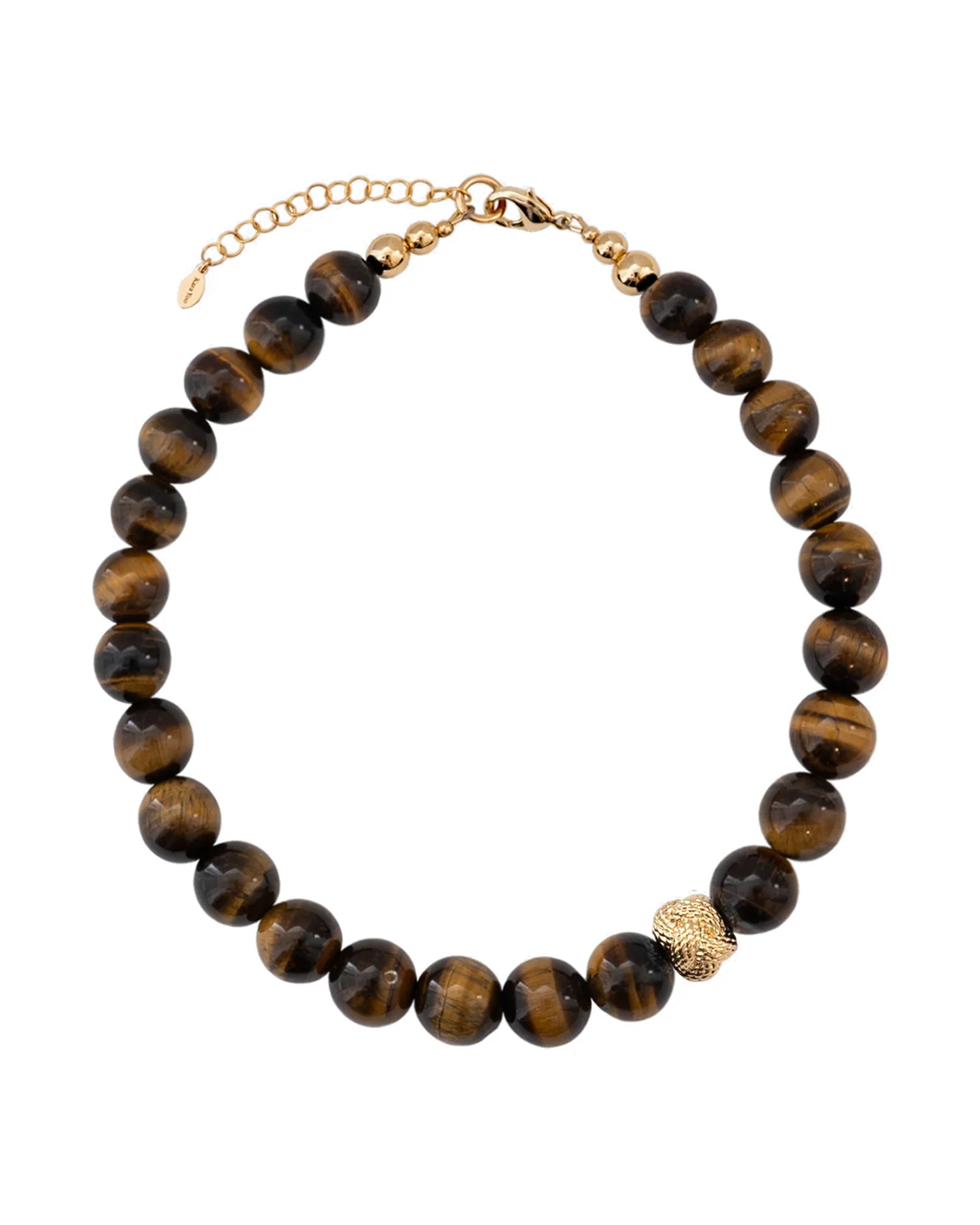 Kara Yoo-Jisu Necklace | Tigers Eye-Necklaces-14k Gold Filled, Tiger's Eye-Blue Ruby Jewellery-Vancouver Canada
