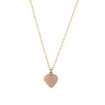 Kris Nations-Enamel Heart Locket-Necklaces-18k Gold Vermeil, Pink Enamel-Blue Ruby Jewellery-Vancouver Canada