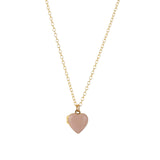 Kris Nations-Enamel Heart Locket-Necklaces-18k Gold Vermeil, Pink Enamel-Blue Ruby Jewellery-Vancouver Canada