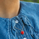 Kris Nations-Enamel Heart Locket-Necklaces-Blue Ruby Jewellery-Vancouver Canada