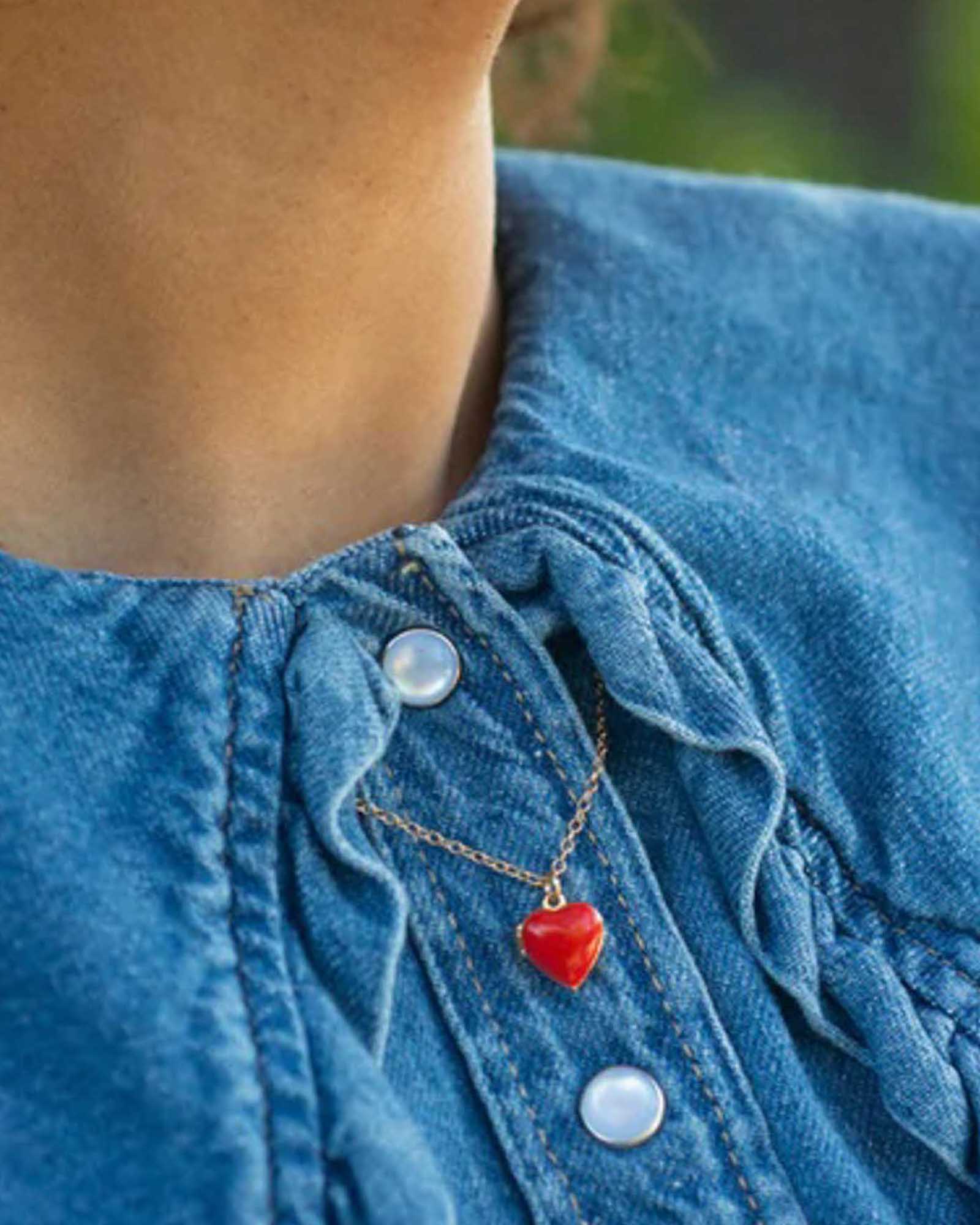 Kris Nations-Enamel Heart Locket-Necklaces-Blue Ruby Jewellery-Vancouver Canada