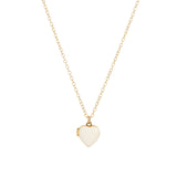 Kris Nations-Enamel Heart Locket-Necklaces-18k Gold Vermeil, White Enamel-Blue Ruby Jewellery-Vancouver Canada