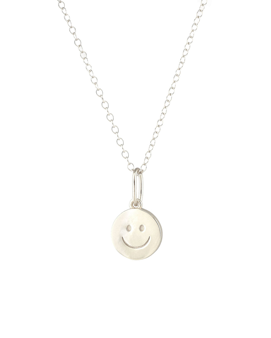Smiley Face Necklace Sterling Silver