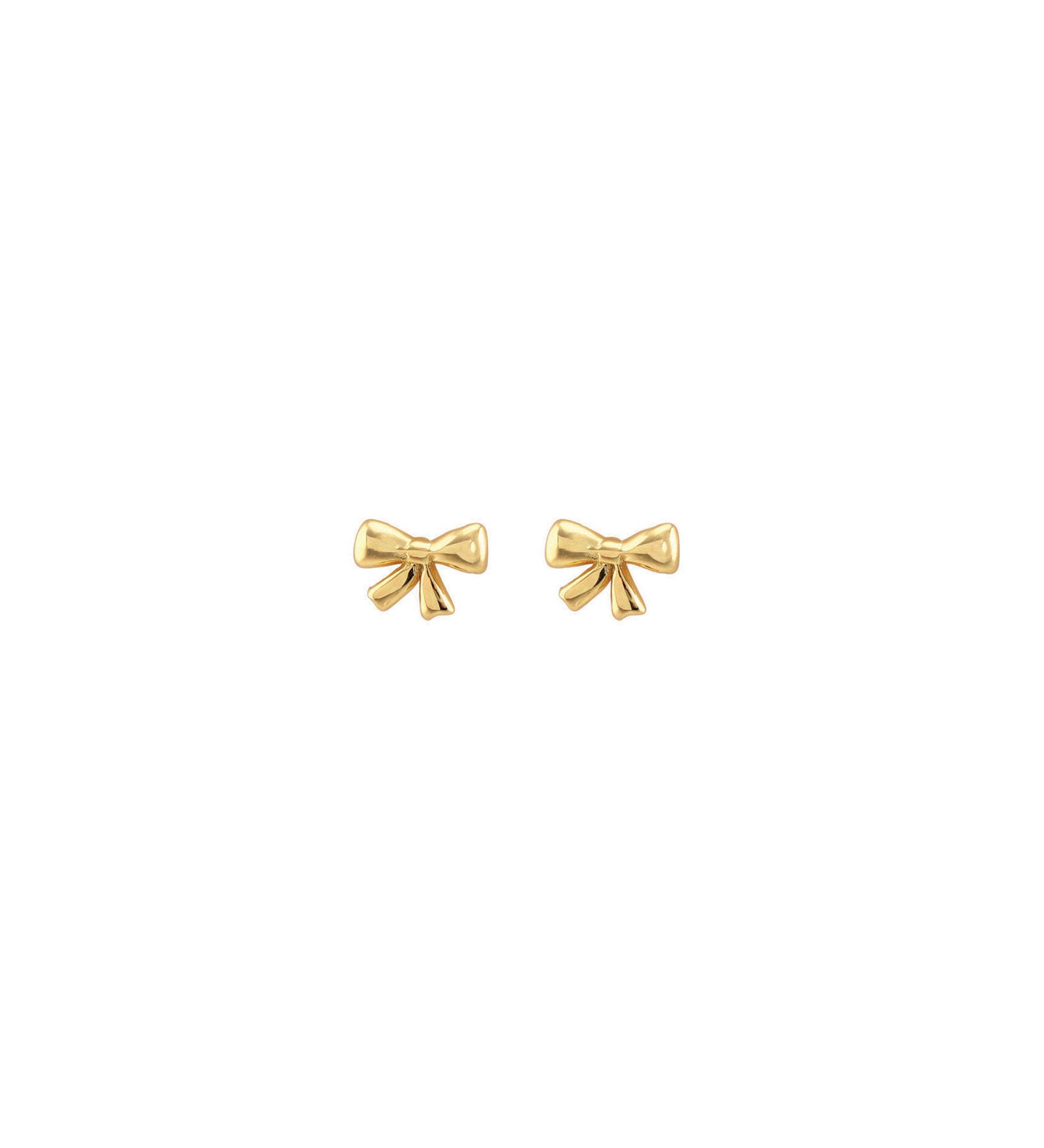 Kris Nations-Bow Studs-Earrings-18k Gold Vermeil-Blue Ruby Jewellery-Vancouver Canada