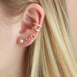 Kris Nations-Horseshoe Studs-Earrings-18k Gold Vermeil-Blue Ruby Jewellery-Vancouver Canada