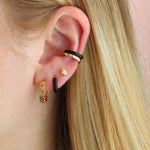 Kris Nations-Ladybug Studs-Earrings-18k Gold Vermeil-Blue Ruby Jewellery-Vancouver Canada