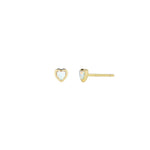 Kris Nations-Opal Heart Stud Earrings-Earrings-Blue Ruby Jewellery-Vancouver Canada