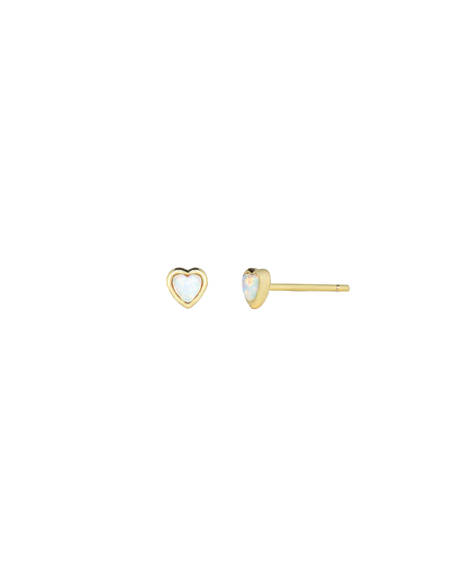 Kris Nations-Opal Heart Stud Earrings-Earrings-Blue Ruby Jewellery-Vancouver Canada
