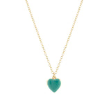 Kris Nations-Enamel Heart Locket-Necklaces-18k Gold Vermeil, Turquoise Enamel-Blue Ruby Jewellery-Vancouver Canada