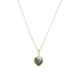 Kris Nations-Abalone Heart Charm Necklace-Necklaces-18k Gold Vermeil, Abalone-Blue Ruby Jewellery-Vancouver Canada