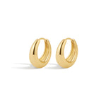 Luv AJ-Marbella Hoops-Earrings-18k Gold Plated-Blue Ruby Jewellery-Vancouver Canada