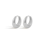 Luv AJ-Marbella Hoops-Earrings-Silver Plated-Blue Ruby Jewellery-Vancouver Canada