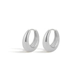 Luv AJ-Marbella Hoops-Earrings-Silver Plated-Blue Ruby Jewellery-Vancouver Canada