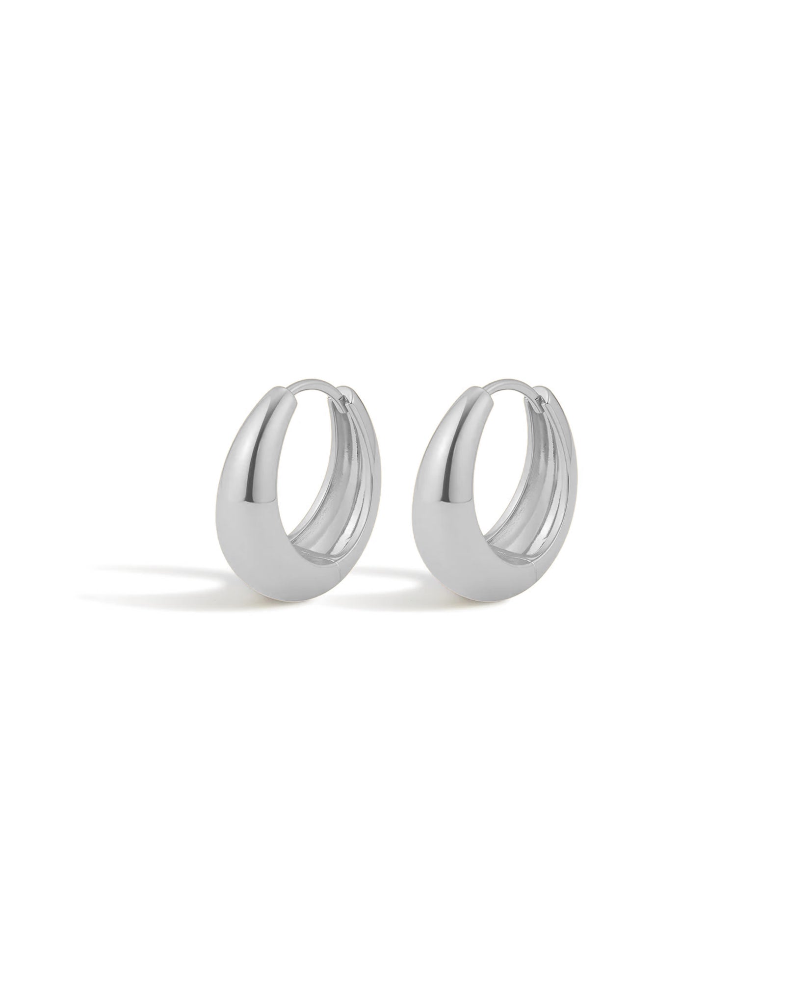 Luv AJ-Marbella Hoops-Earrings-Silver Plated-Blue Ruby Jewellery-Vancouver Canada