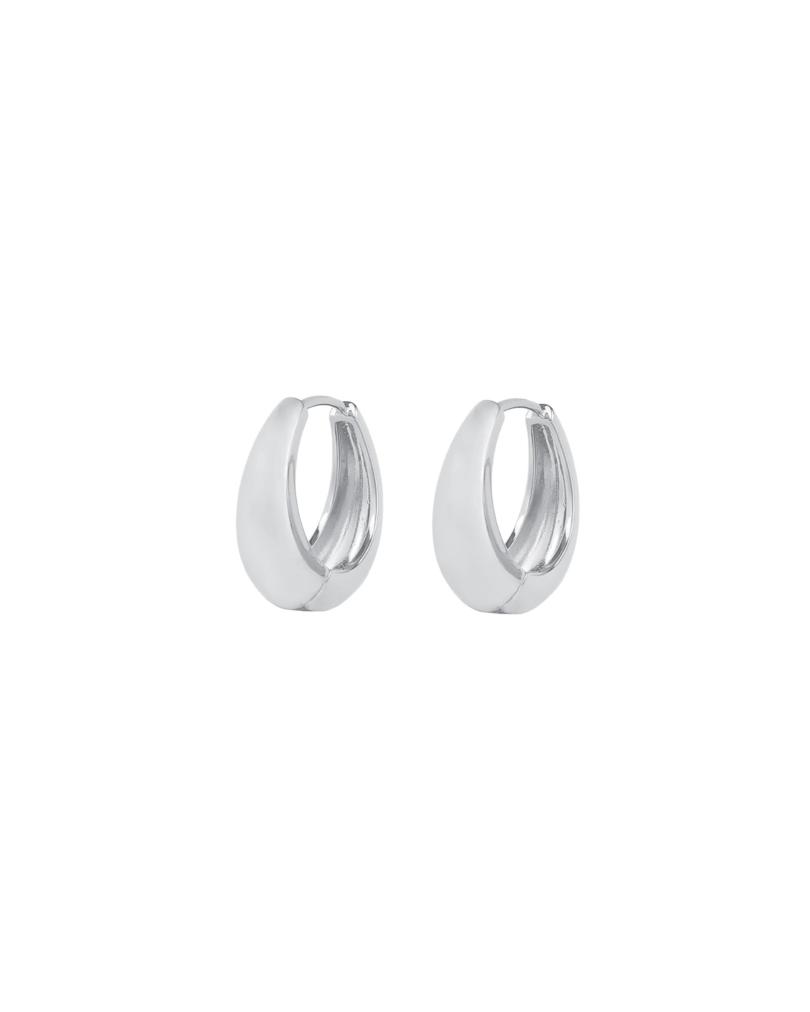 Luv AJ-Marbella Hoops-Earrings-Silver Plated-Blue Ruby Jewellery-Vancouver Canada