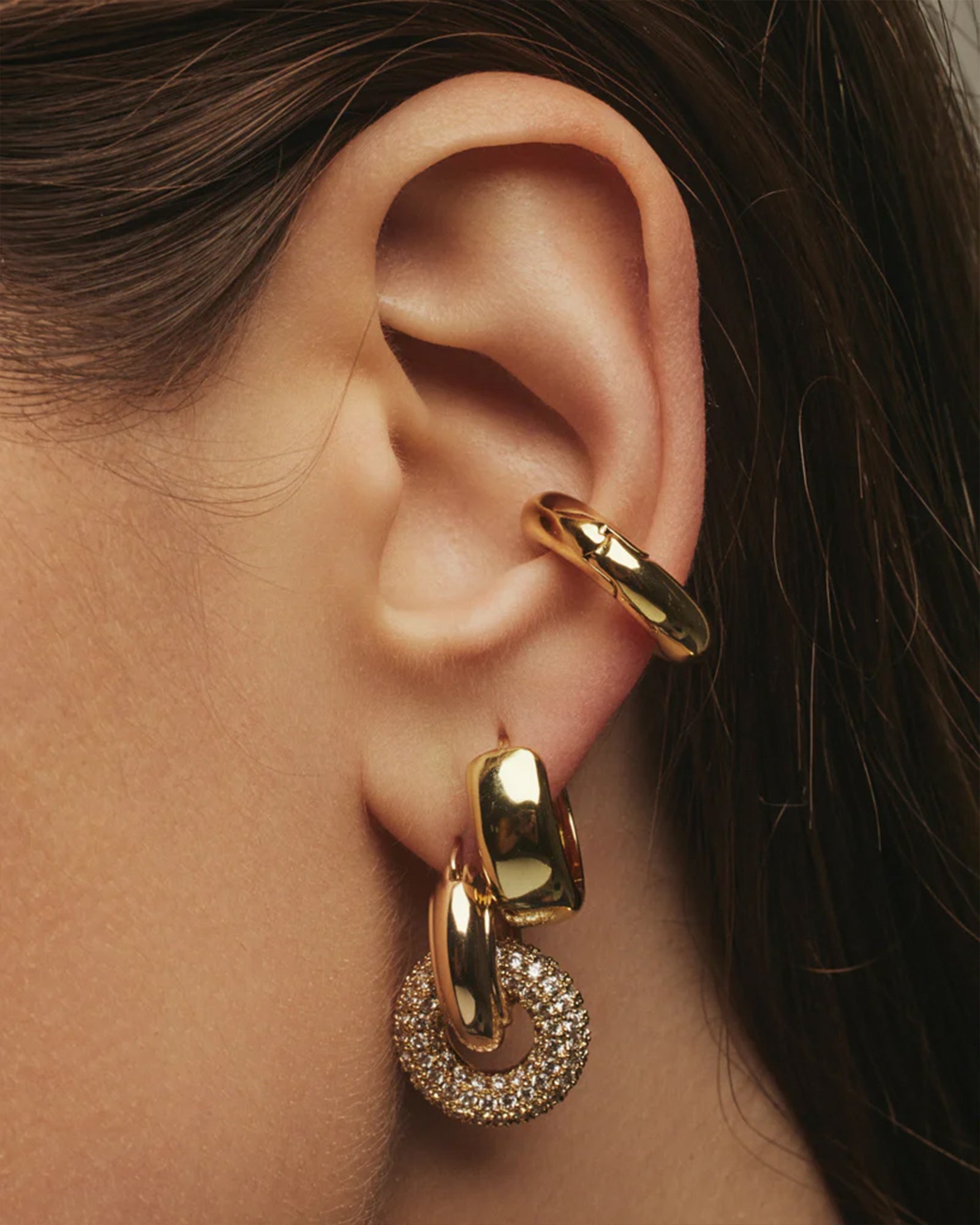 Luv AJ-Monaco Huggies-Earrings-Blue Ruby Jewellery-Vancouver Canada