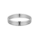 Sophia Bangle Set Rhodium Plated