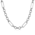 Charlotte Link Chain Necklace Rhodium Plated