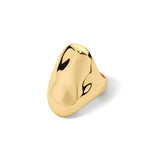 Liquid Metal Statement Ring 14k Gold Plated / 6