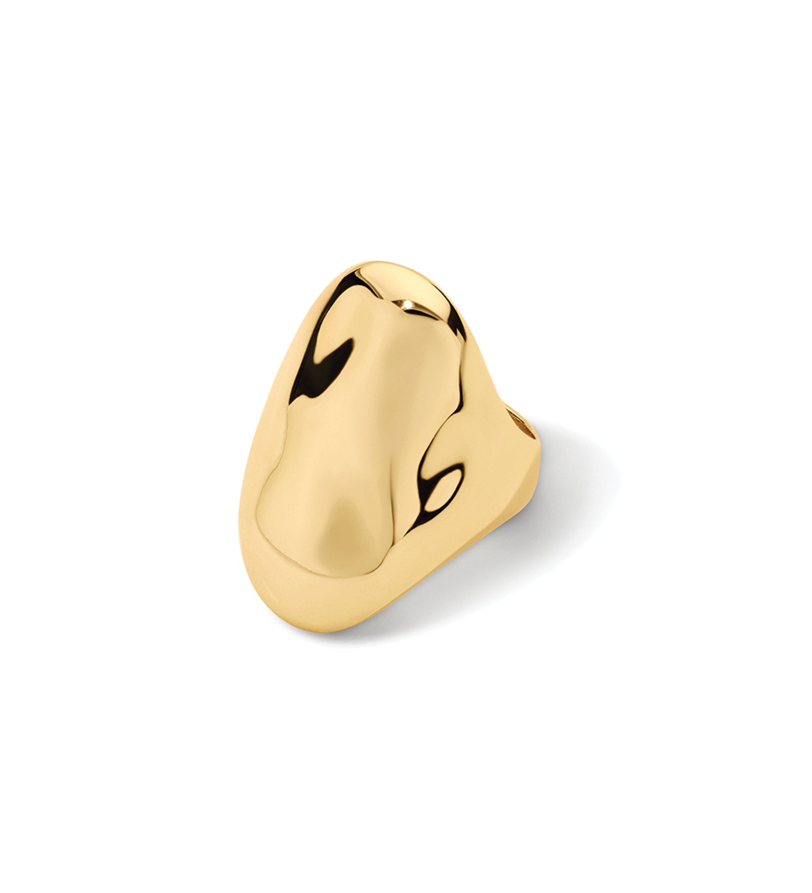 Liquid Metal Statement Ring 14k Gold Plated / 6