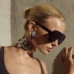 Chrome Orb Studs 14k Gold Plated