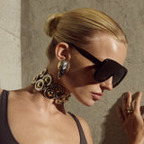 Chrome Orb Studs 14k Gold Plated