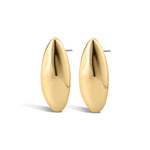 Chrome Orb Studs 14k Gold Plated