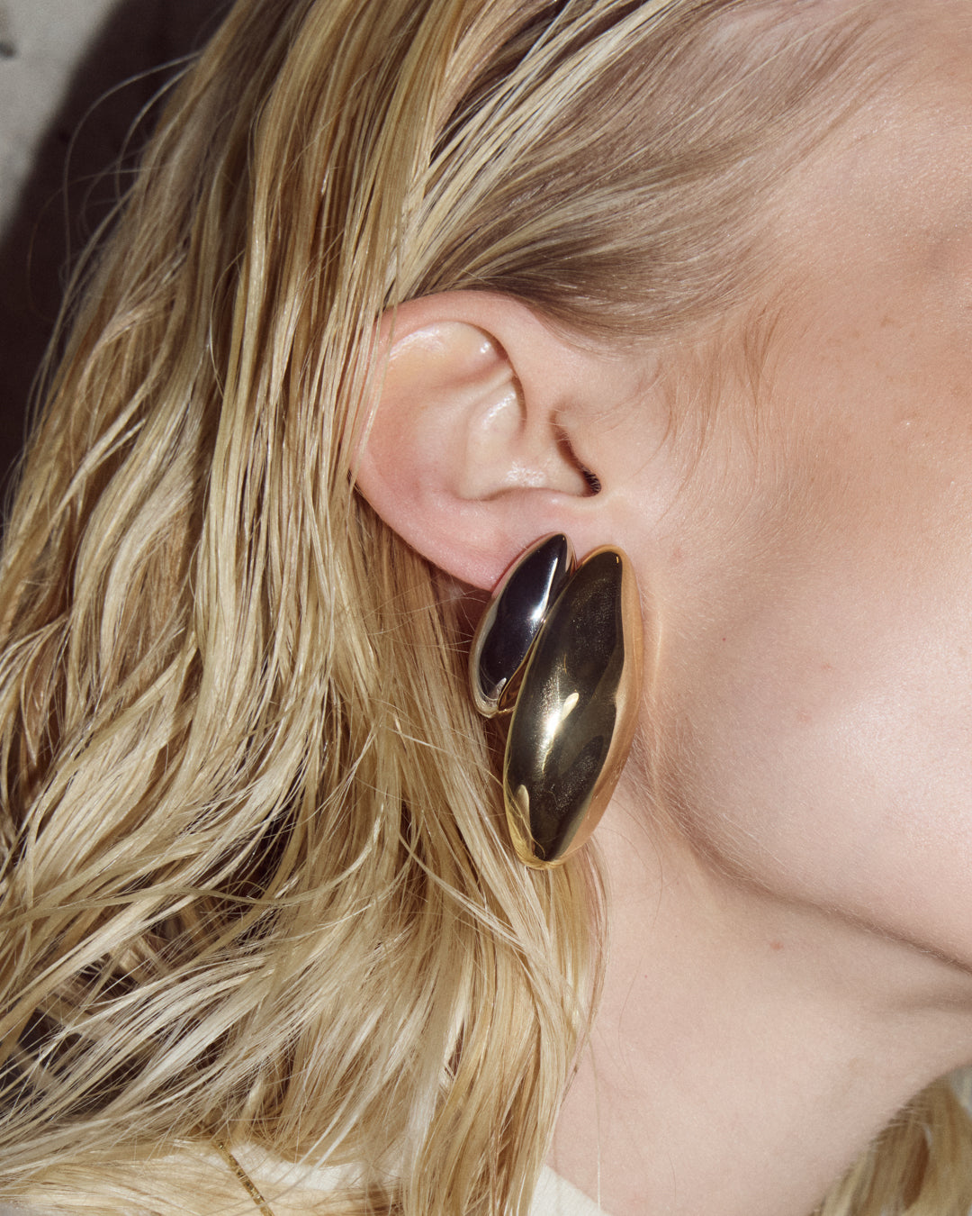 Chrome Orb Studs Rhodium Plated