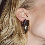 Chrome Orb Studs Rhodium Plated