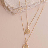 Leah Alexandra Fine-Love Token Necklace Round-Necklaces-Blue Ruby Jewellery-Vancouver Canada