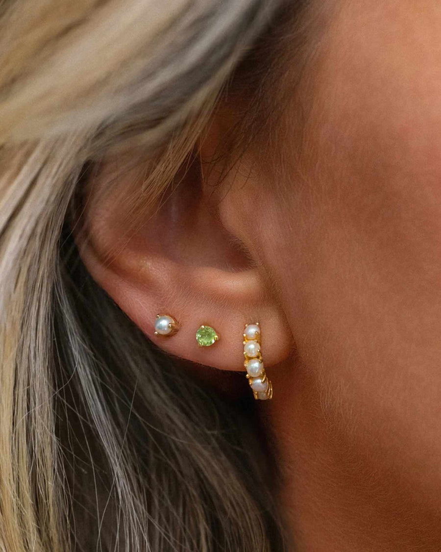 Leah Alexandra-Element Studs-Earrings-14k Gold Vermeil, Peridot-Blue Ruby Jewellery-Vancouver Canada