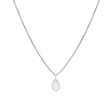 Leah Alexandra-Sofia Slice Necklace-Necklaces-Sterling Silver, Moonstone-Blue Ruby Jewellery-Vancouver Canada