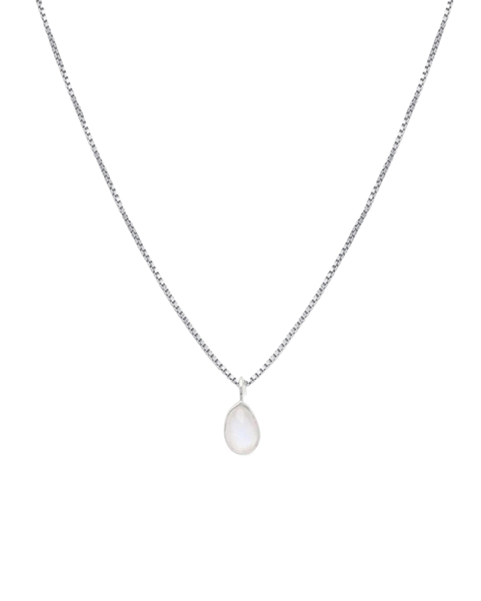 Leah Alexandra-Sofia Slice Necklace-Necklaces-Sterling Silver, Moonstone-Blue Ruby Jewellery-Vancouver Canada