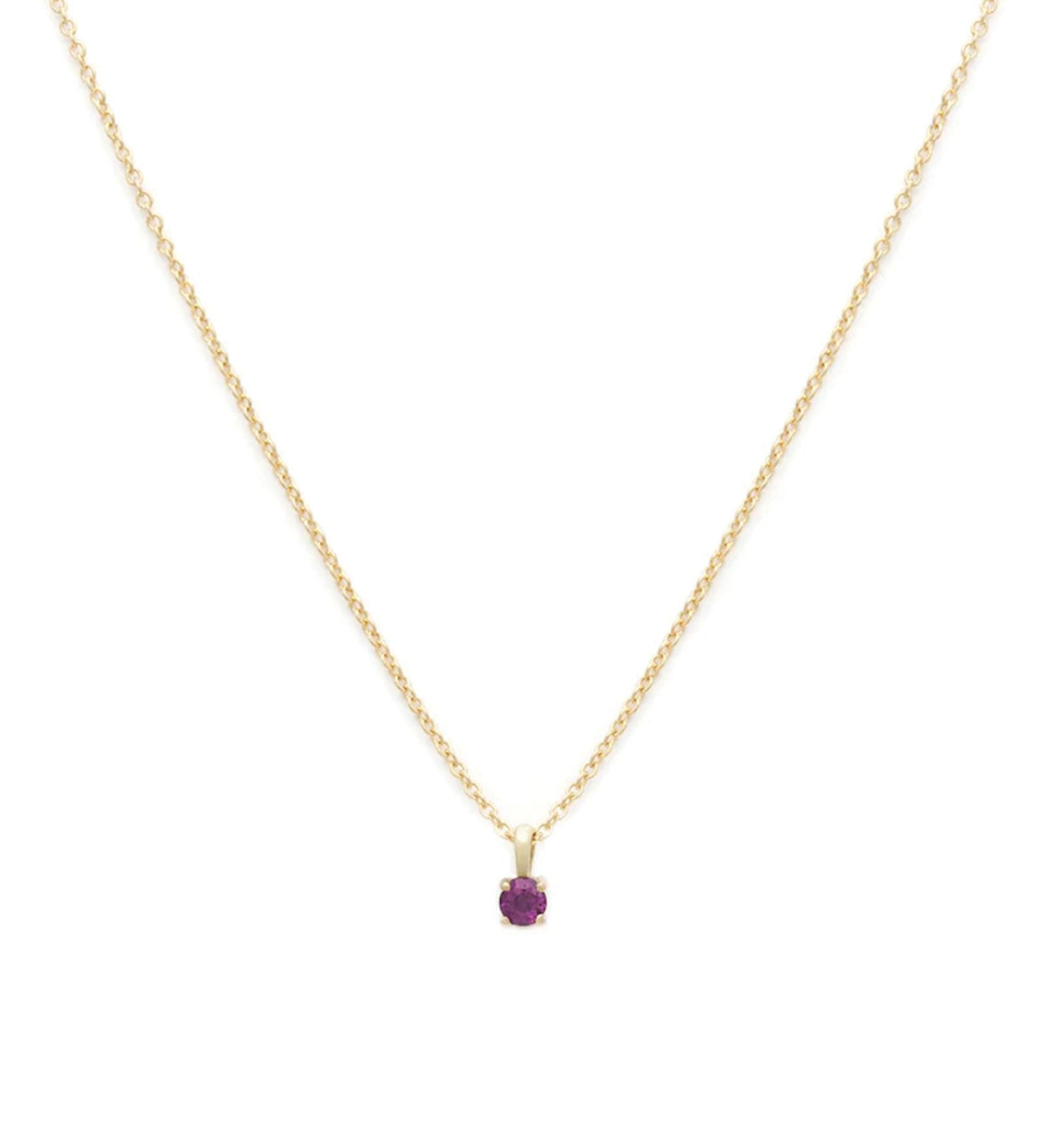 Leah Alexandra-Birthstone Necklace-Necklaces-14k Gold Vermeil, 14k Gold Filled, Garnet - January-Blue Ruby Jewellery-Vancouver Canada