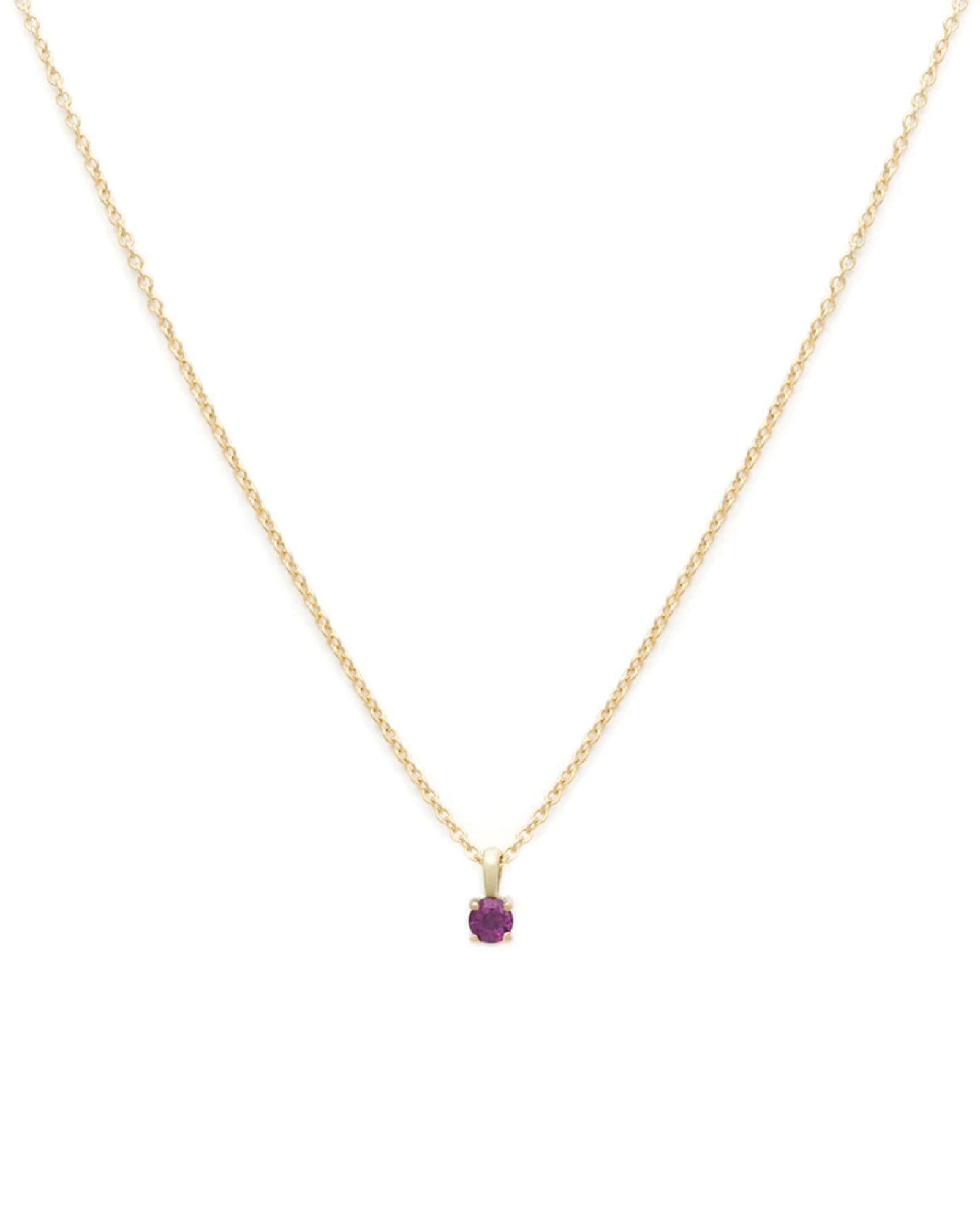 Leah Alexandra-Birthstone Necklace-Necklaces-14k Gold Vermeil, 14k Gold Filled, Garnet - January-Blue Ruby Jewellery-Vancouver Canada