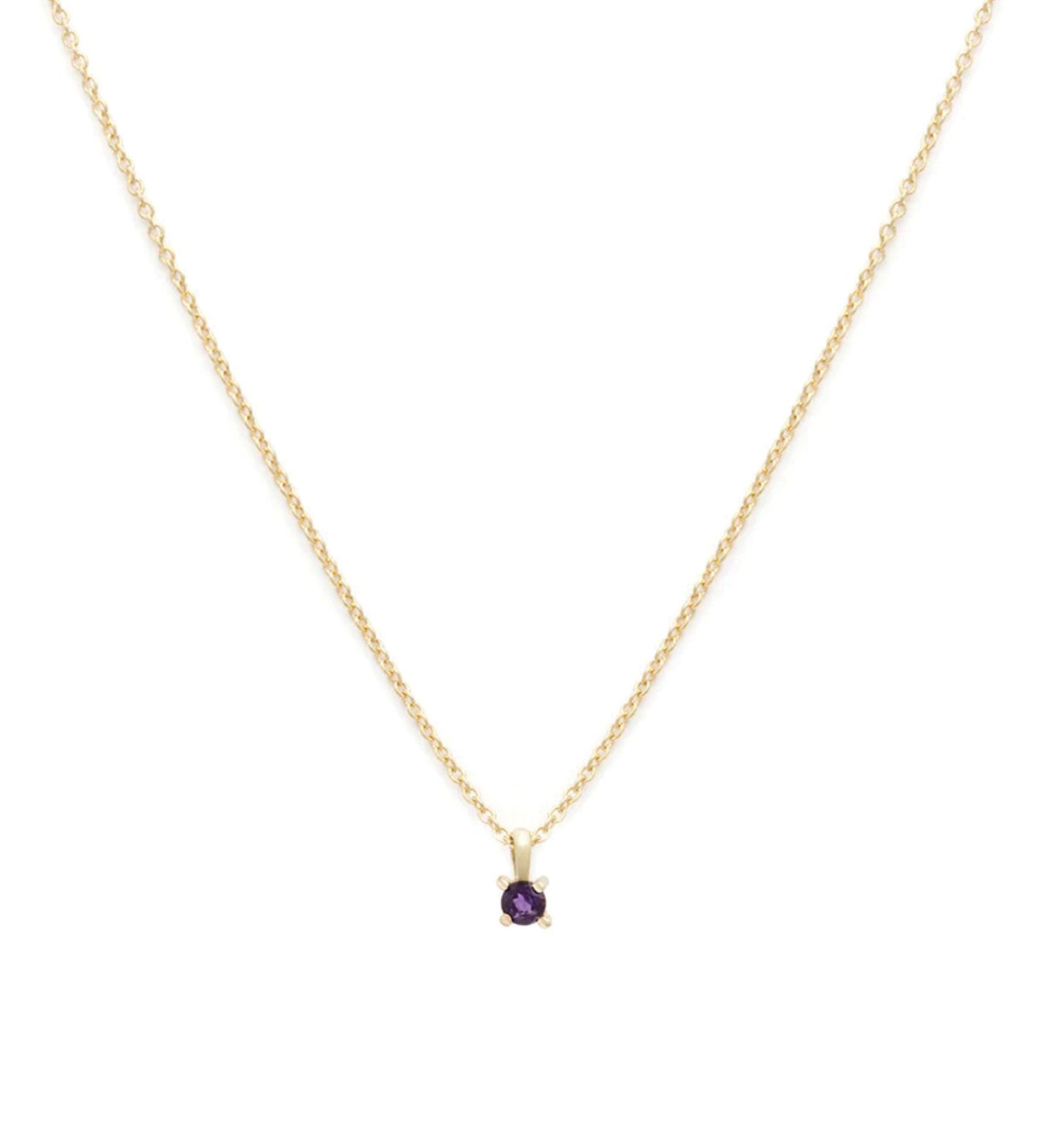Leah Alexandra-Birthstone Necklace-Necklaces-14k Gold Vermeil, 14k Gold Filled, Amethyst - February-Blue Ruby Jewellery-Vancouver Canada