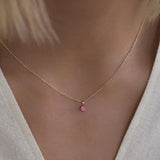 Leah Alexandra-Birthstone Necklace-Necklaces-14k Gold Vermeil, 14k Gold Filled, Ruby - July-Blue Ruby Jewellery-Vancouver Canada