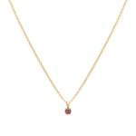 Leah Alexandra-Birthstone Necklace-Necklaces-14k Gold Vermeil, 14k Gold Filled, Ruby - July-Blue Ruby Jewellery-Vancouver Canada
