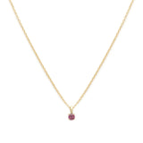 Leah Alexandra-Birthstone Necklace-Necklaces-14k Gold Vermeil, 14k Gold Filled, Ruby - July-Blue Ruby Jewellery-Vancouver Canada