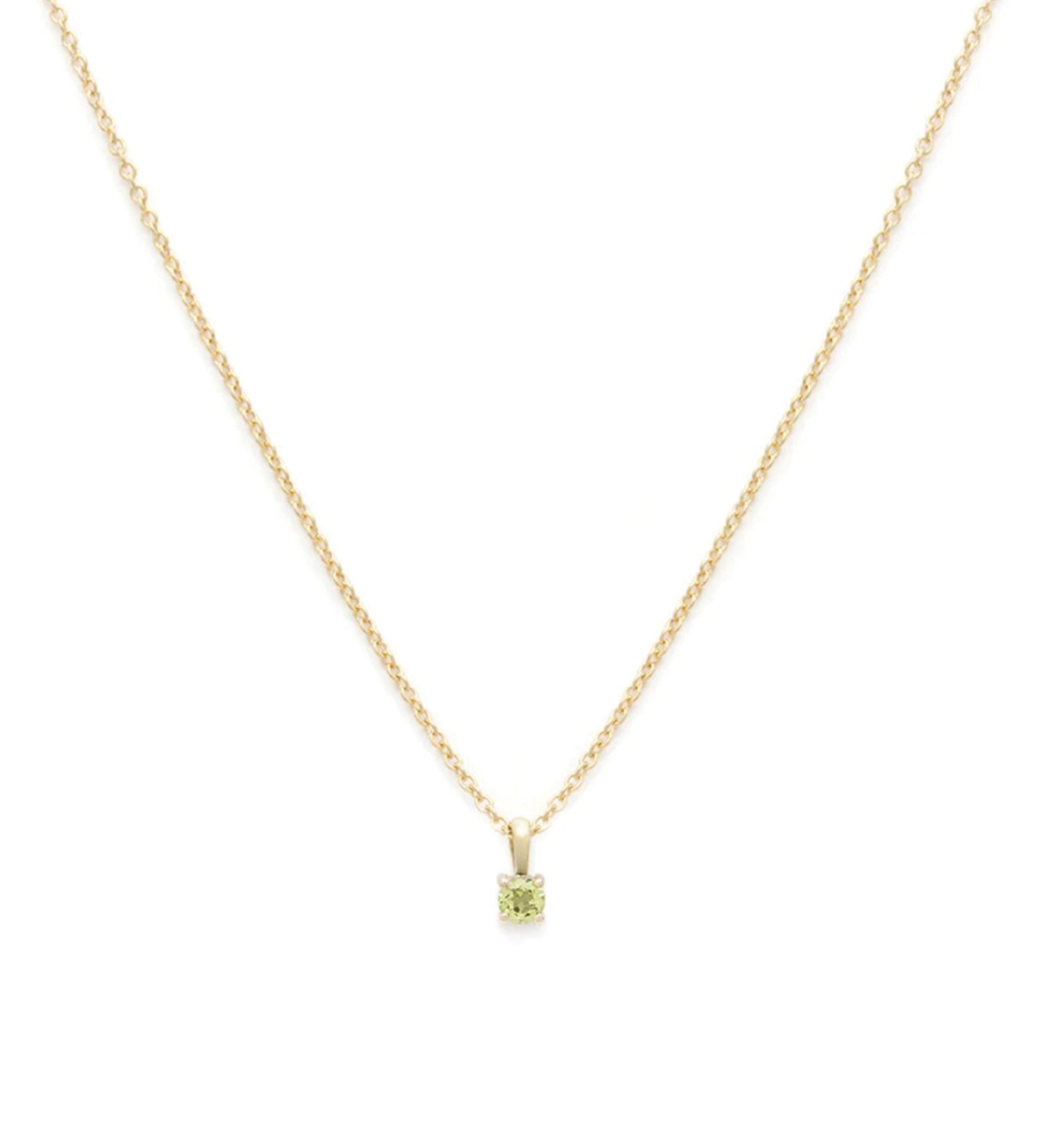 Leah Alexandra-Birthstone Necklace-Necklaces-14k Gold Vermeil, 14k Gold Filled, Peridot - August-Blue Ruby Jewellery-Vancouver Canada