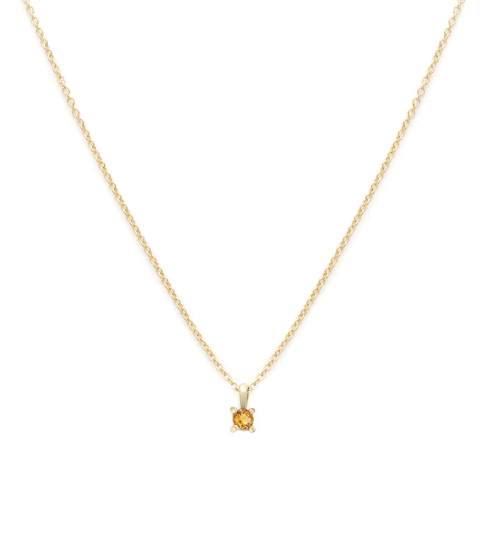 Leah Alexandra-Birthstone Necklace-Necklaces-14k Gold Vermeil, 14k Gold Filled, Citrine - November-Blue Ruby Jewellery-Vancouver Canada