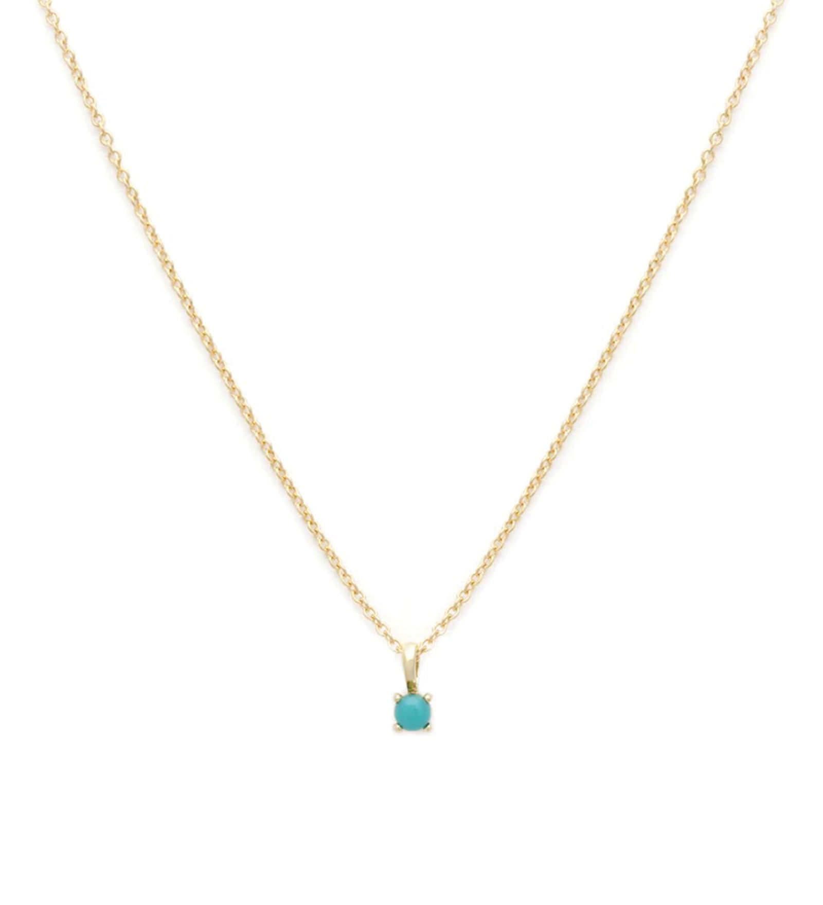 Leah Alexandra-Birthstone Necklace-Necklaces-14k Gold Vermeil, 14k Gold Filled, Turquoise - December-Blue Ruby Jewellery-Vancouver Canada