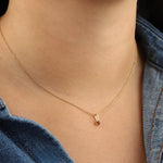 Leah Alexandra-Birthstone Pendant Necklace-Necklaces-14k Gold Vermeil, 14k Gold Filled, Garnet - January-Blue Ruby Jewellery-Vancouver Canada