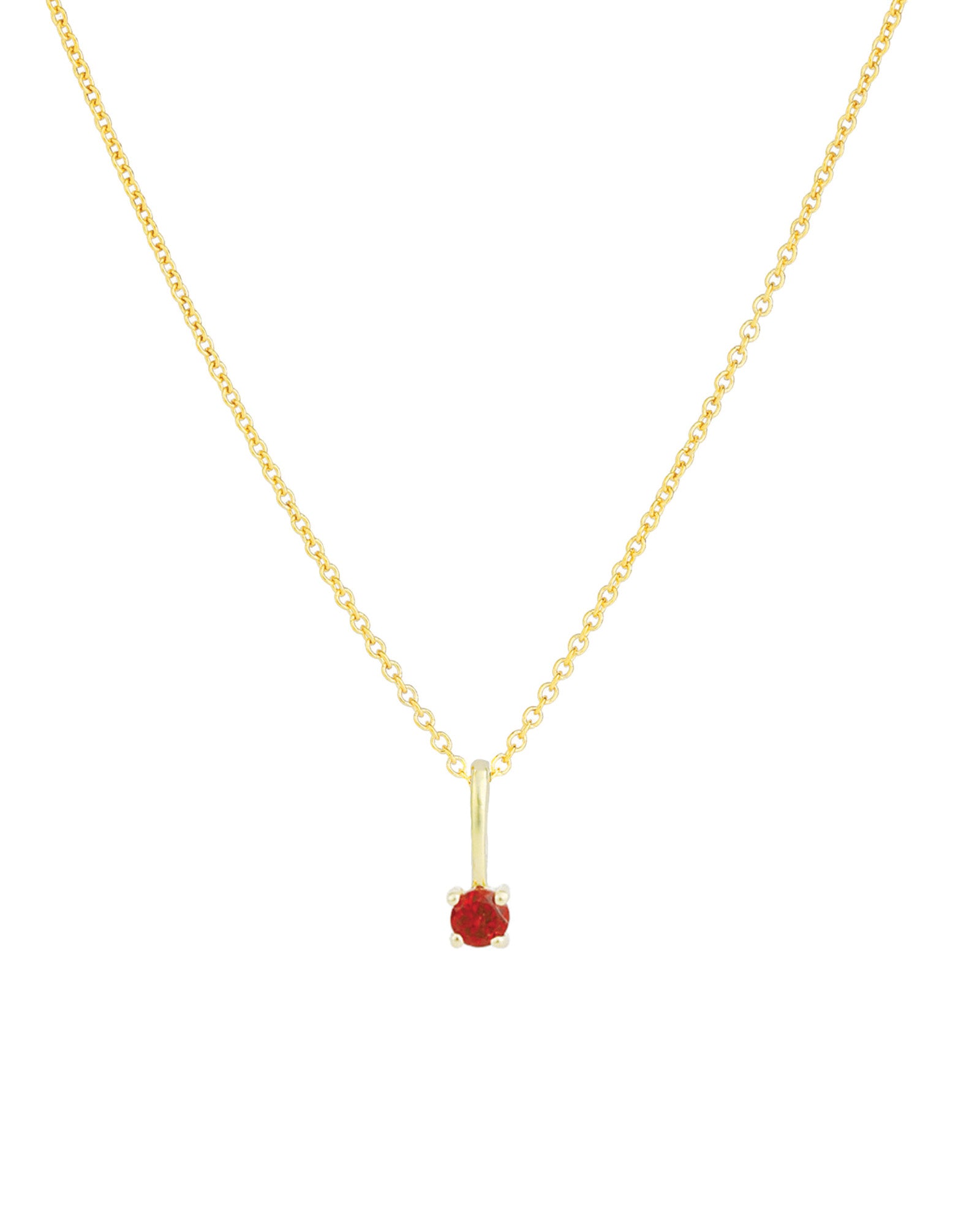 Leah Alexandra-Birthstone Pendant Necklace-Necklaces-14k Gold Vermeil, 14k Gold Filled, Garnet - January-Blue Ruby Jewellery-Vancouver Canada