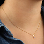 Leah Alexandra-Birthstone Pendant Necklace-Necklaces-Blue Ruby Jewellery-Vancouver Canada